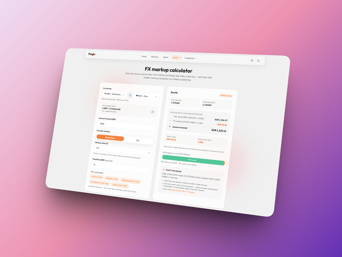 FX Markup Calculator
