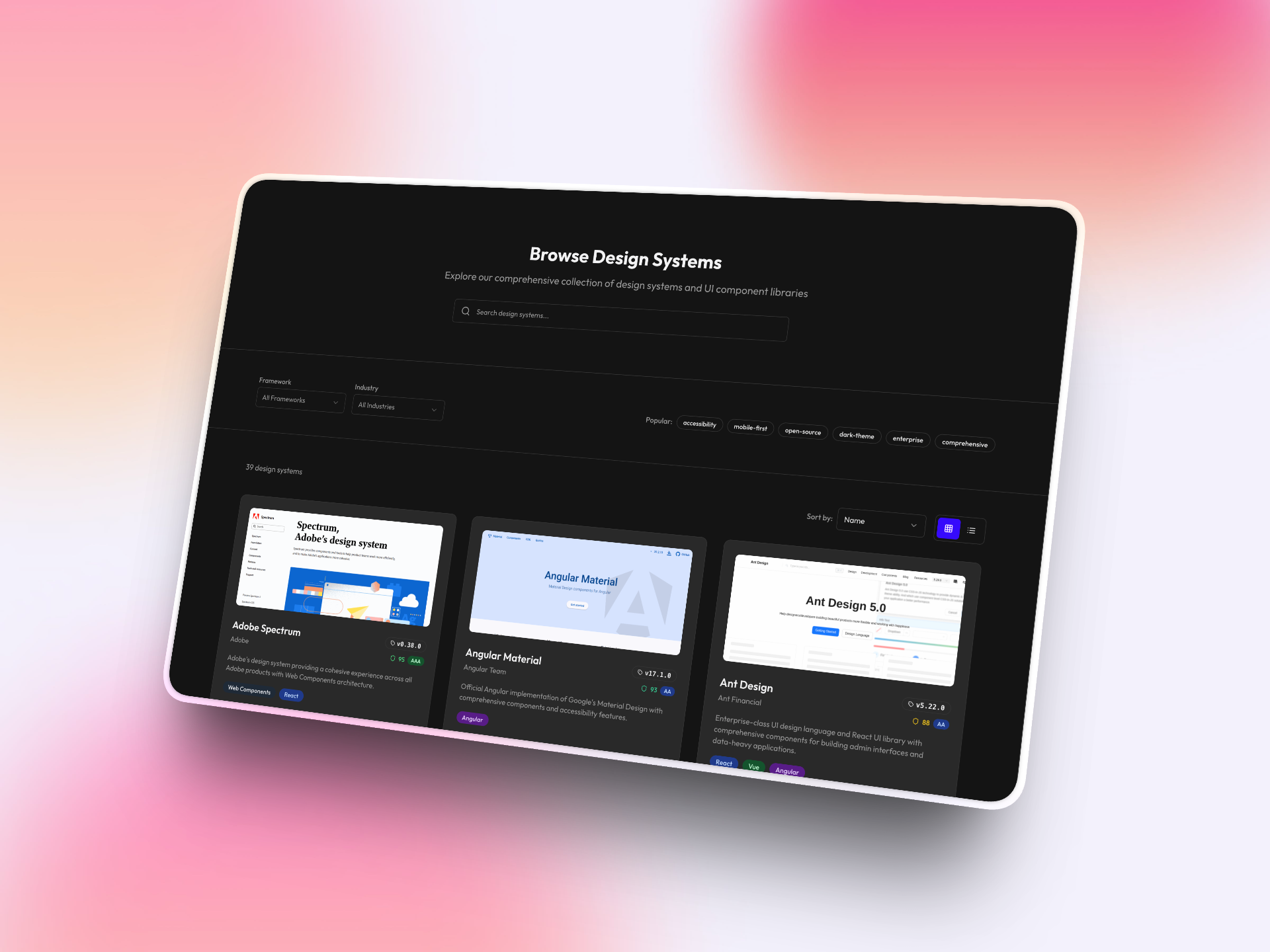 Design System search