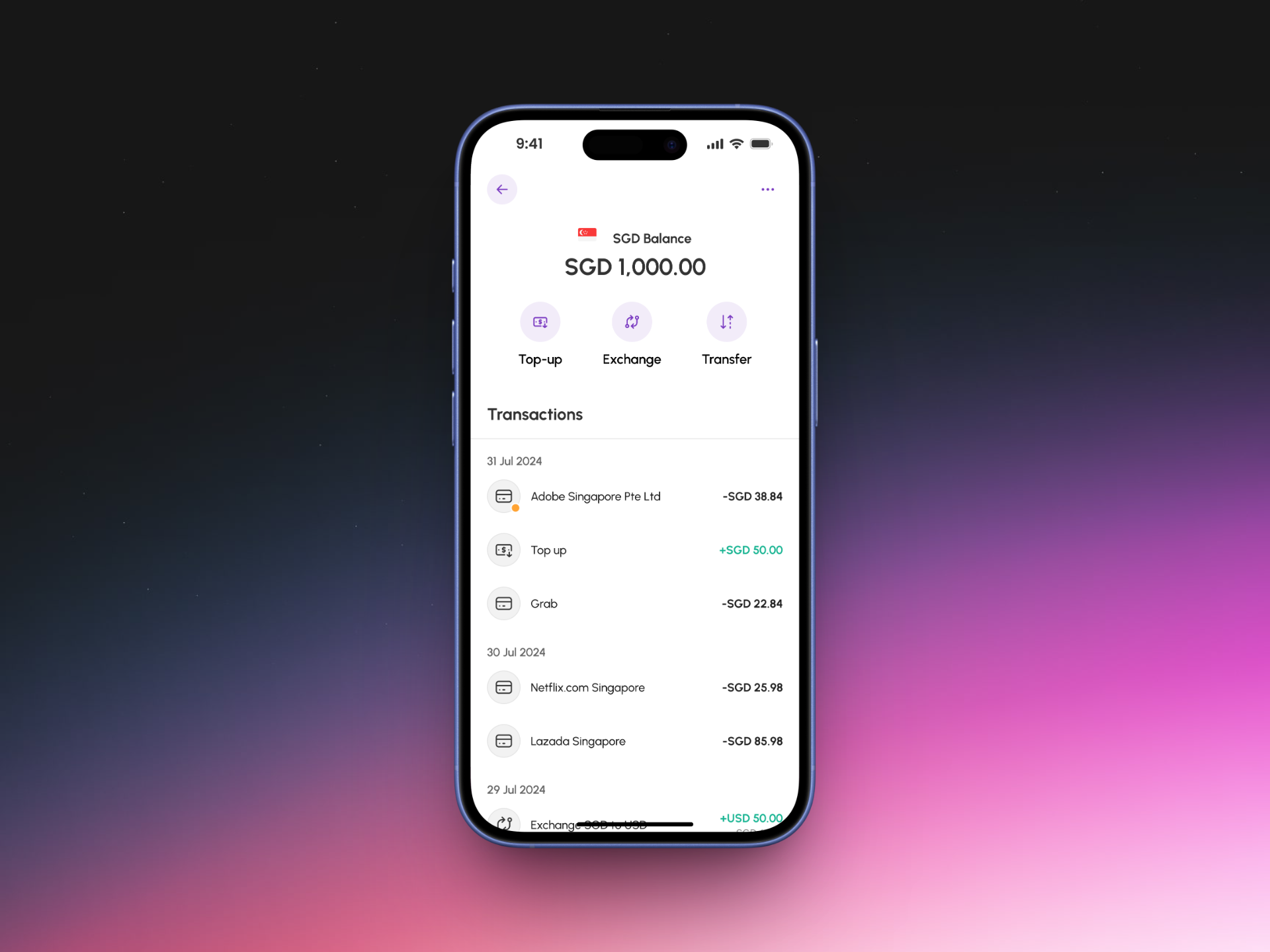SGD Balance