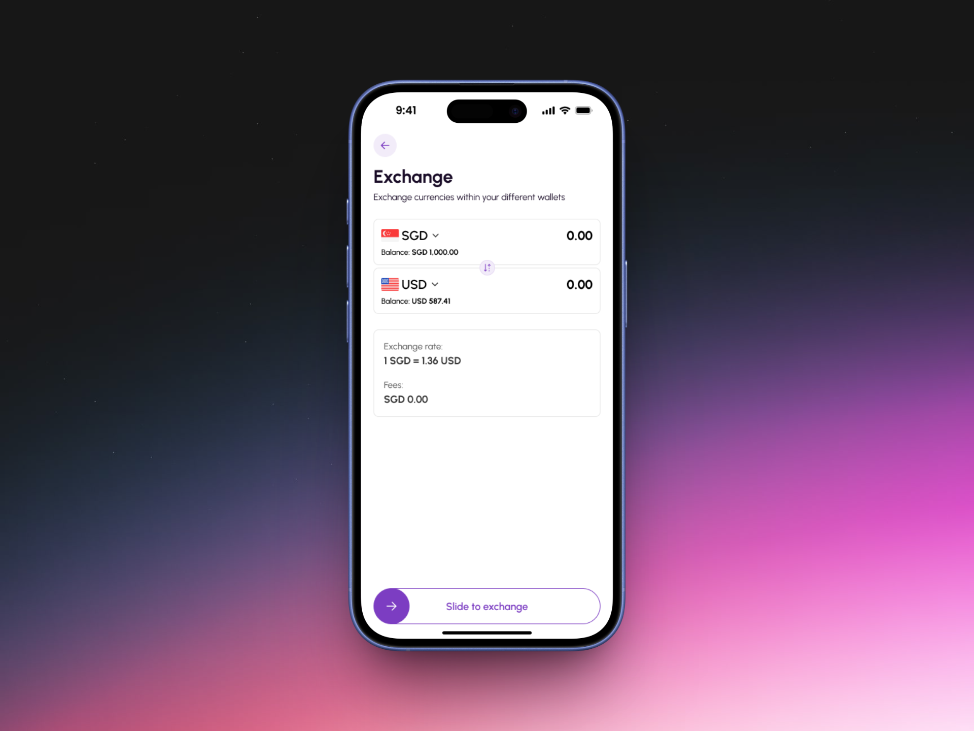 Exchange currency